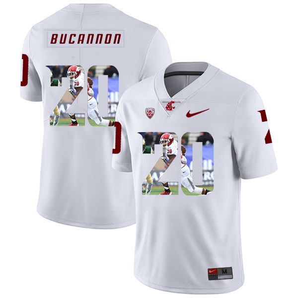 Washington State Cougars 20 Deone Bucannon White Fashion College Football Jersey