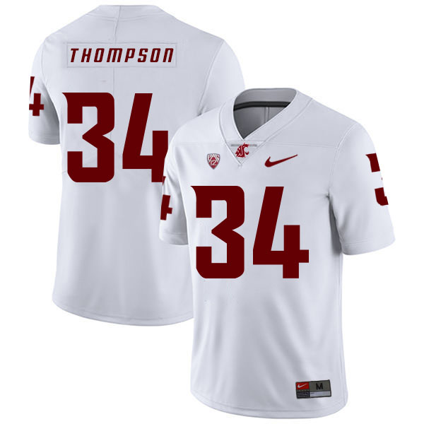 Washington State Cougars 34 Jalen Thompson White College Football Jersey