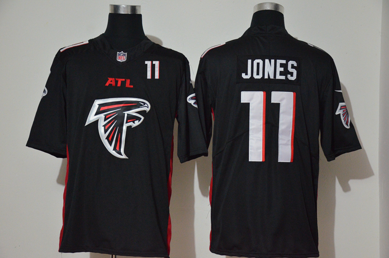 Men's Atlanta Falcons #11 Julio Jones Black 2020 Big Logo Number Vapor Untouchable Stitched NFL Nike Fashion Limited Jersey