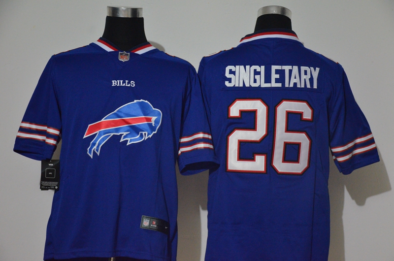 Men's Buffalo Bills #26 Devin Singletary Royal Blue 2020 Big Logo Vapor Untouchable Stitched NFL Nike Fashion Limited Jersey