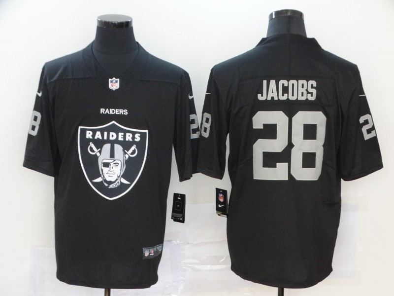 Men's Las Vegas Raiders #28 Josh Jacobs Black 2020 Big Logo Vapor Untouchable Stitched NFL Nike Fashion Limited Jersey