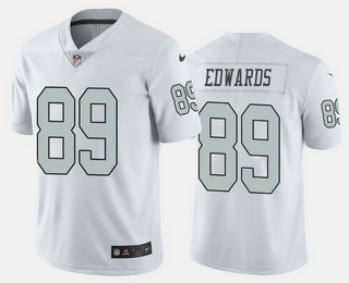 Men's Las Vegas Raiders #89 Bryan Edwards White 2020 Color Rush Stitched NFL Nike Limited Jersey