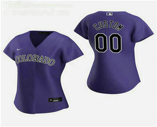 Women's Custom Colorado Rockies 2020 Purple Alternate Nike Jersey