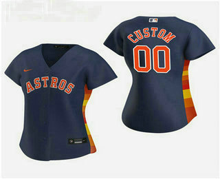 Women's Custom Houston Astros 2020 Navy Alternate Nike Jersey