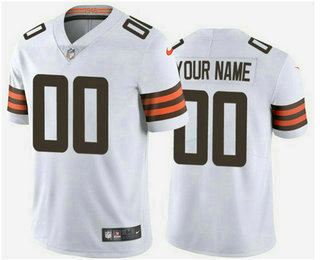 Men's Cleveland Browns Customized 2020 New White Team Color Vapor Untouchable NFL Stitched Limited Jersey