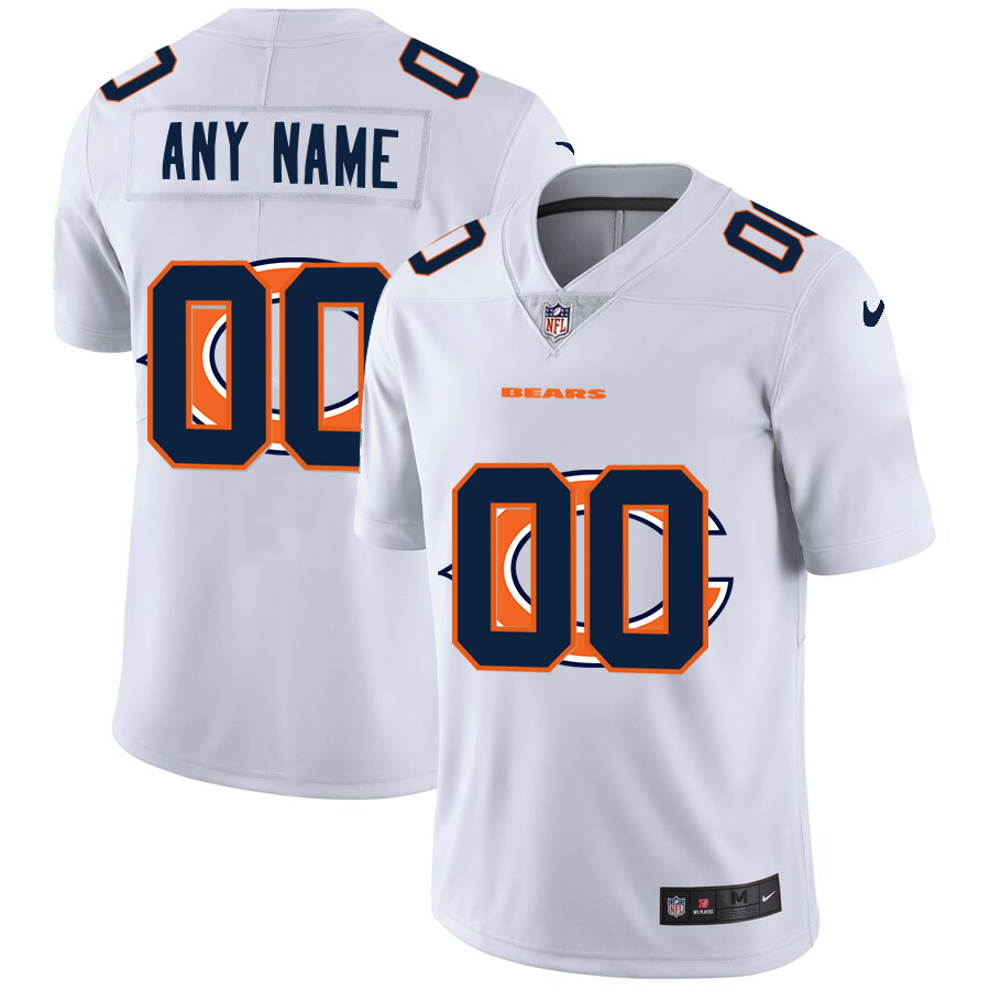 Nike Chicago Bears Customized White Team Big Logo Vapor Untouchable Limited Jersey