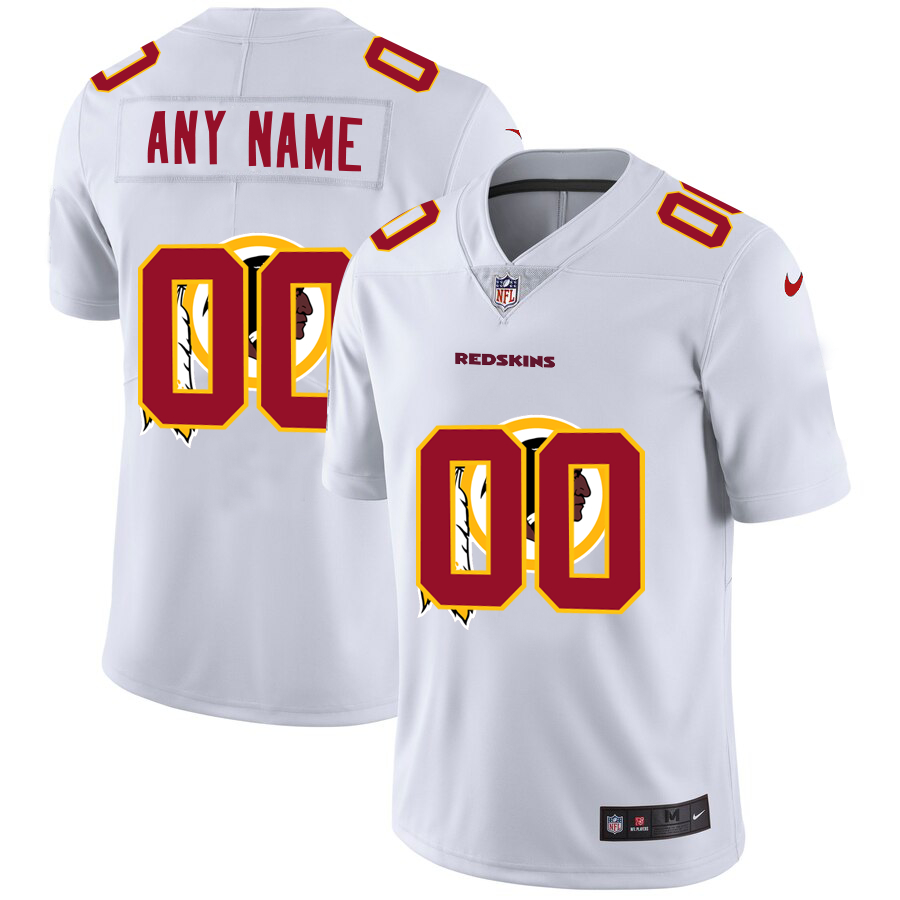 Nike Washington Redskins Customized White Team Big Logo Vapor Untouchable Limited Jersey