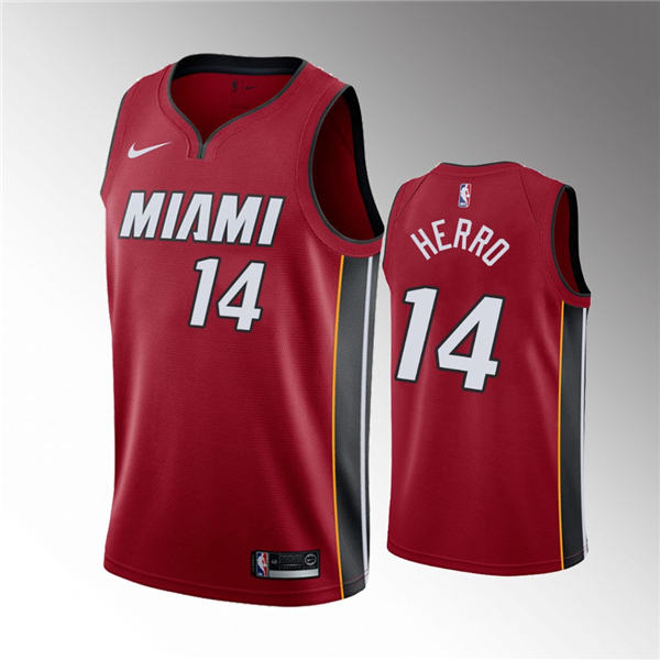 Men's Miami Heat #14 Tyler Herro 2019-20 Statement Rookie Jersey Red