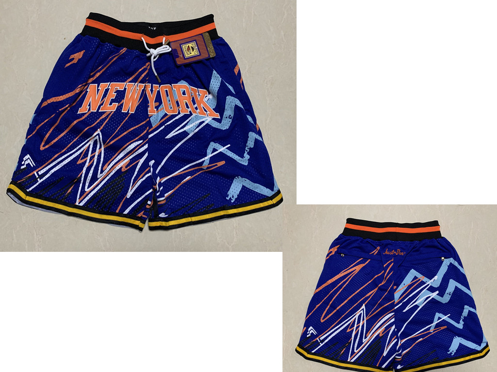 Men's New York Knicks Blue Lightning Just Don Swingman Shorts