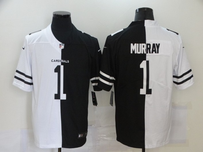 Men's Arizona Cardinals #1 Kyler Murray White Black Peaceful Coexisting 2020 Vapor Untouchable Stitched NFL Nike Limited Jersey