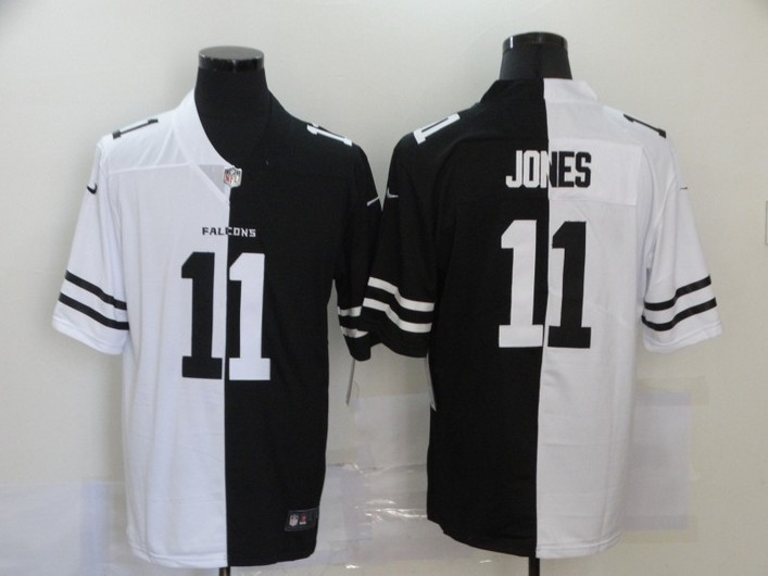 Men's Atlanta Falcons #11 Julio Jones Black White Peaceful Coexisting 2020 Vapor Untouchable Stitched NFL Nike Limited Jersey