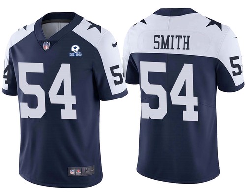 Men's Dallas Cowboys #54 Jaylon Smith Navy 60th Anniversary Vapor Untouchable Stitched NFL Nike Limited Jersey