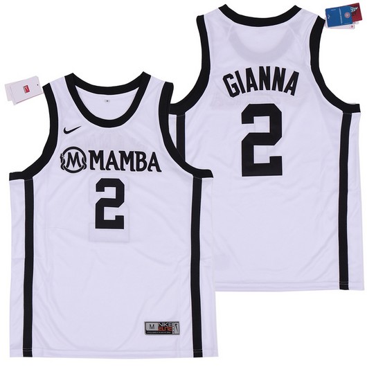 Men's Mamba #2 Gianna White College Basketball Swingman Stitched Nike Jersey