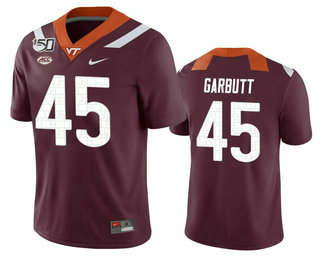 Men's Virginia Tech Hokies #45 TyJuan Garbutt Maroon 150th College Football Nike Jersey