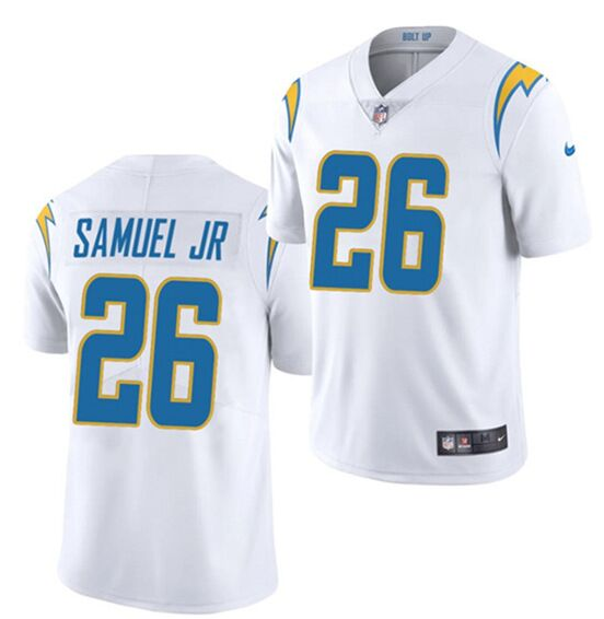 Men's White Los Angeles Chargers #26 Asante Samuel Jr. Vapor Untouchable Limited Stitched Jersey