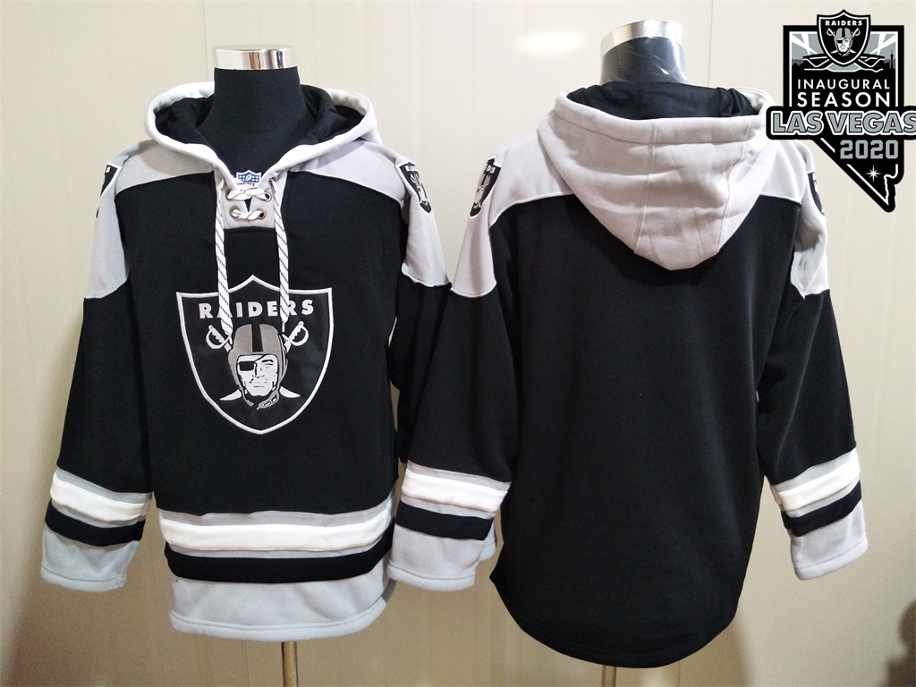 Men's Las Vegas Raiders Blank NEW Black Pocket Stitched NFL Pullover Hoodie