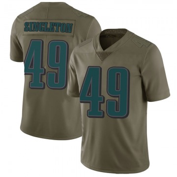 Men's Philadelphia Eagles #49 Alex Singleton Green Limited 2017 Salute to Service Nike Jersey