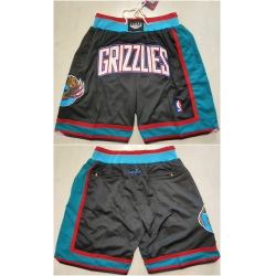 Men Memphis Grizzlies Black Shorts Run Small