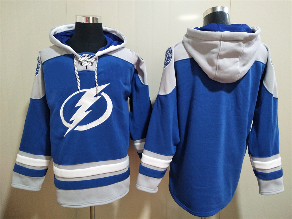 Men's Tampa Bay Lightning Royal Blue Blank Hoodie