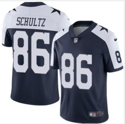 Men Dallas Cowboys #86 Dalton Schultz Vapor Limited Navy Thanksgiving Jersey