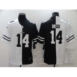 Men Nike Buffalo Bills 14 Stefon Diggs Black White Split Limited Jersey