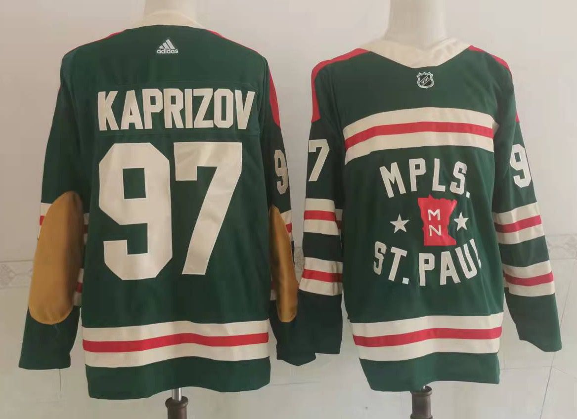 Men's Minnesota Wild #97 Kirill Kaprizov Green 2022 Winter Classic Adidas Stitched NHL Jersey