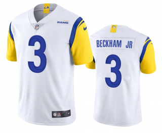 Men's Los Angeles Rams #3 Odell Beckham Jr. 2021 Vapor Untouchable Limited Stitched Football White Jersey