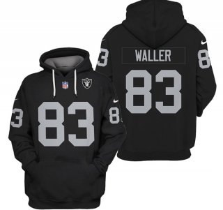 Men's Las Vegas Raiders #83 Darren Waller Black 2021 Pullover Hoodie