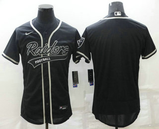 Men's Las Vegas Raiders Blank Black Stitched MLB Flex Base Nike Baseball Jersey