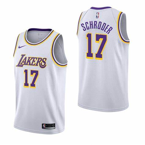 Men's Los Angeles Lakers #17 Dennis Schroder  White 2019 Nike Swingman Stitched NBA Jersey