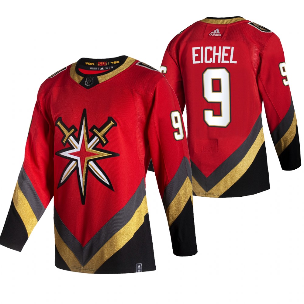 Men's Jack Eichel Vegas Golden Knights #9 Red 2021 Reverse Retro Jersey