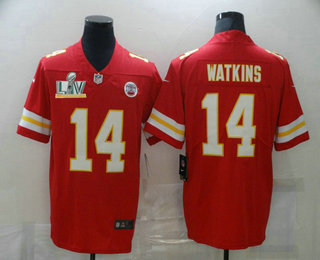 Men's Kansas City Chiefs #14 Sammy Watkins Red 2021 Super Bowl LV Vapor Untouchable Stitched Nike Limited NFL Jersey