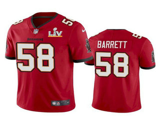 Men's Tampa Bay Buccaneers #58 Shaquil Barrett Red 2021 Super Bowl LV Limited Stitched NFL Jersey