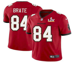 Men's Tampa Bay Buccaneers #84 Cameron Brate Red 2021 Super Bowl LV Limited Stitched NFL Jersey