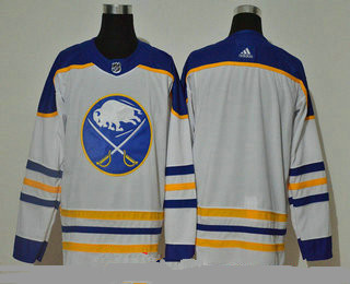 Men's Buffalo Sabres Blank White Adidas 2020-21 Alternate Authentic Player NHL Jersey