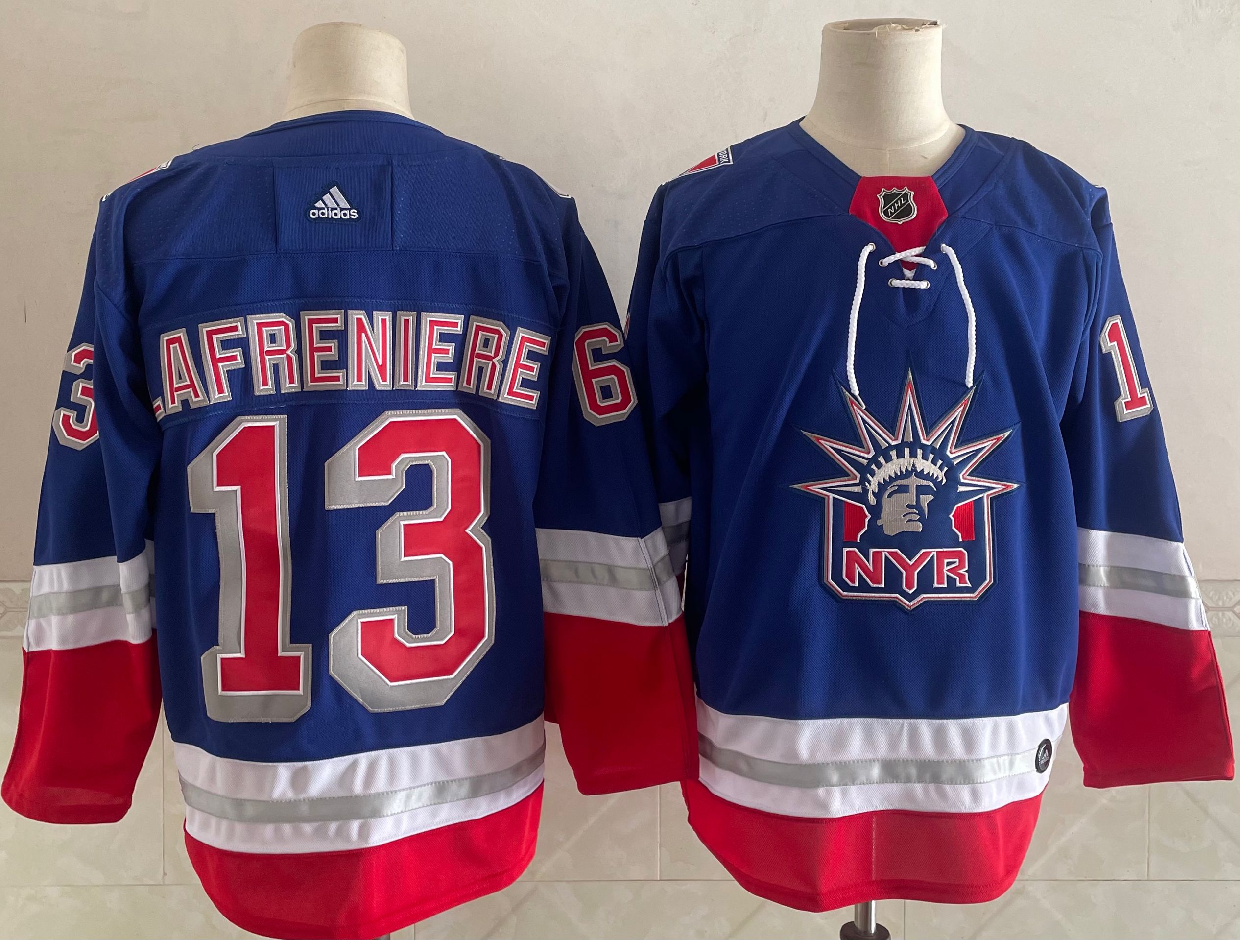 Men's New York Rangers #13 Alexis Lafreniere Light Blue 2021 Retro Stitched NHL Jersey