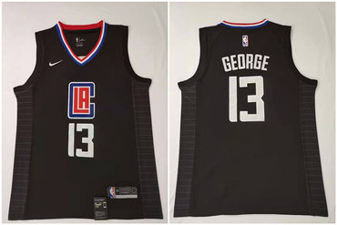 Youth Clippers 13 Paul George Black Nike Swingman Jersey