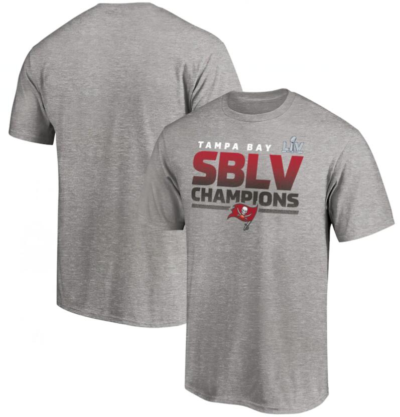 Men's Tampa Bay Buccaneers Fanatics Branded Heathered Gray Super Bowl LV Champions Kickoff T-Shirt