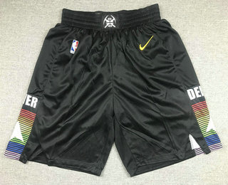 Men's Denver Nuggets Black 2020 Nike City Edition Swingman Shorts