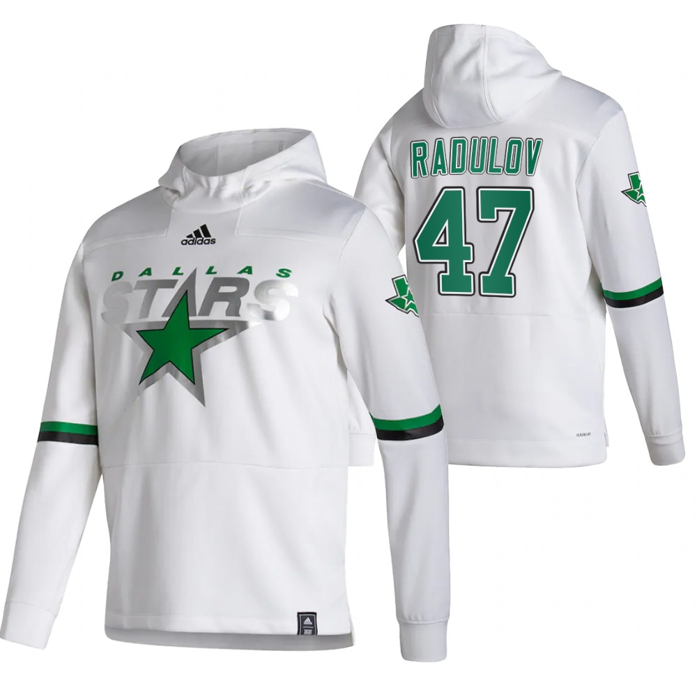 Dallas Stars #47 Alexander Radulov Adidas Reverse Retro Pullover Hoodie White