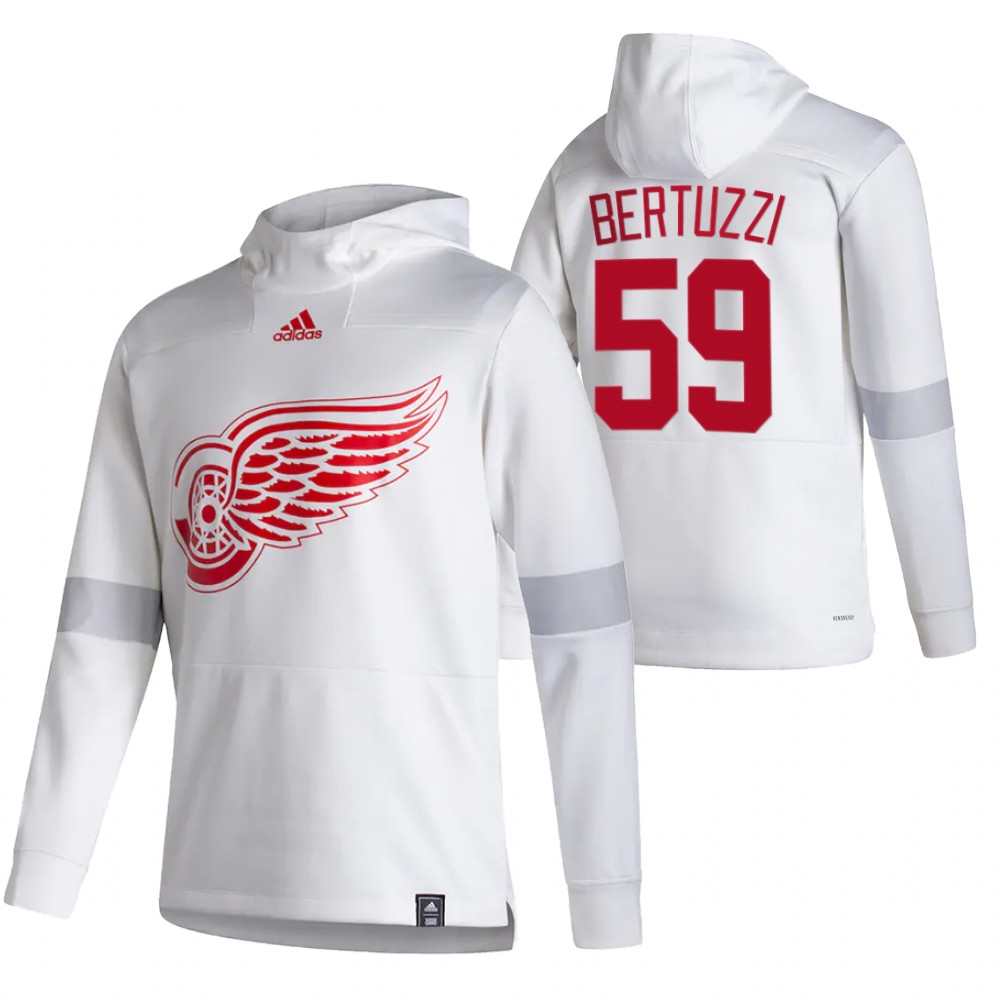 Detroit Red Wings #59 Tyler Bertuzzi Adidas Reverse Retro Pullover Hoodie White