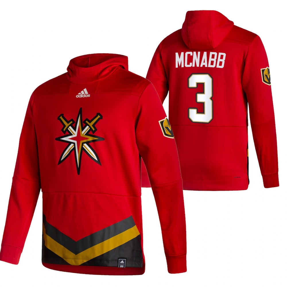 Vegas Golden Knights #3 Brayden Mcnabb Adidas Reverse Retro Pullover Hoodie Red