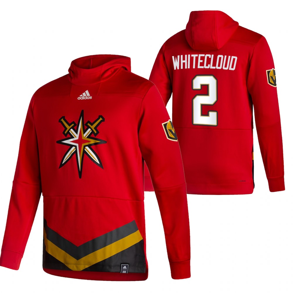 Vegas Golden Knights #2 Zach Whitecloud Adidas Reverse Retro Pullover Hoodie Red