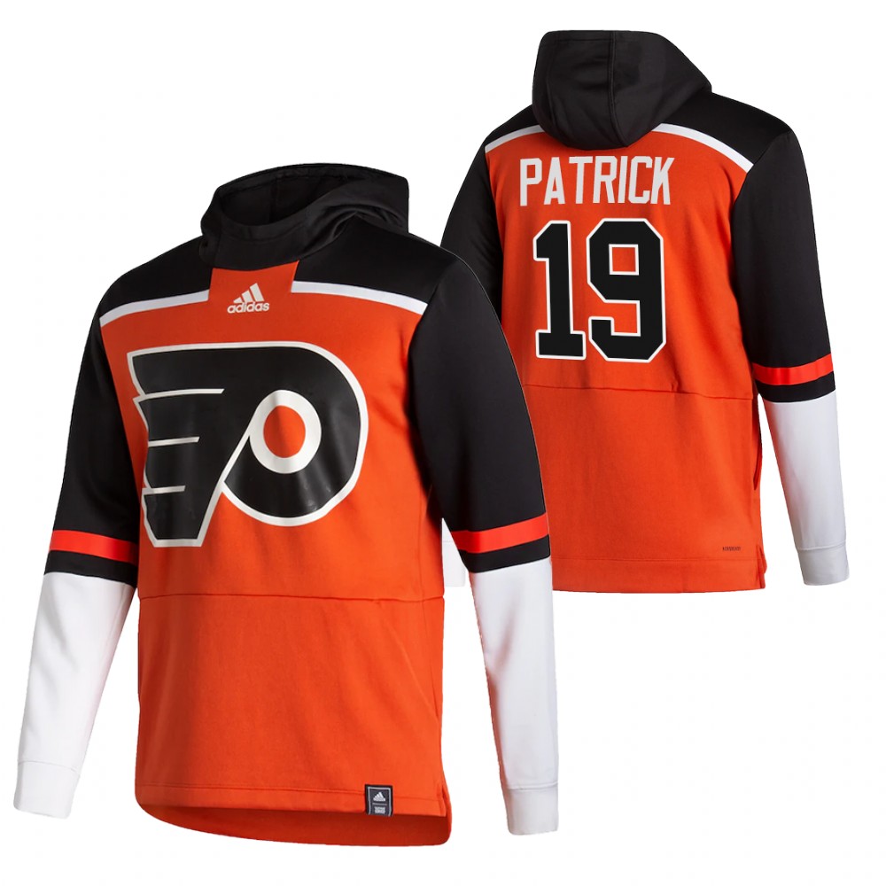 Philadelphia Flyers #19 Nolan Patrick Adidas Reverse Retro Pullover Hoodie Orange