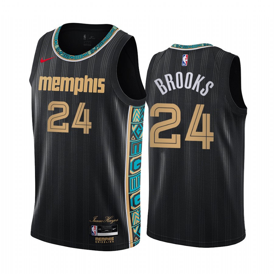 Nike Grizzlies #24 Dillon Brooks Black NBA Swingman 2020-21 City Edition Jersey