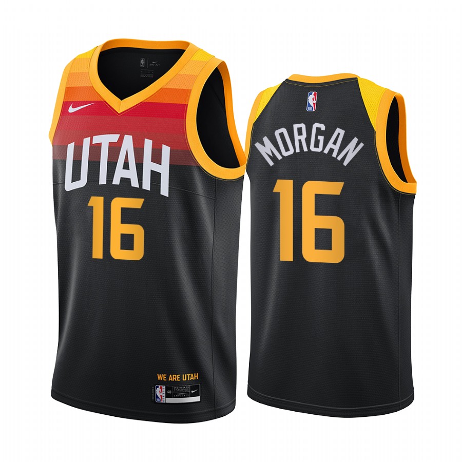 Nike Jazz #16 Juwan Morgan Black NBA Swingman 2020-21 City Edition Jersey