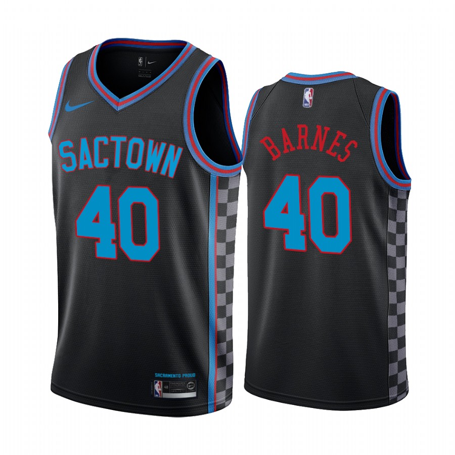 Nike Kings #40 Harrison Barnes Black NBA Swingman 2020-21 City Edition Jersey