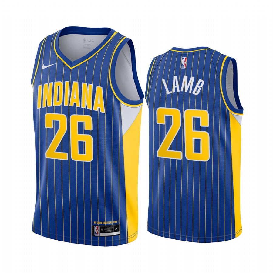 Nike Pacers #26 Jeremy Lamb Blue NBA Swingman 2020-21 City Edition Jersey