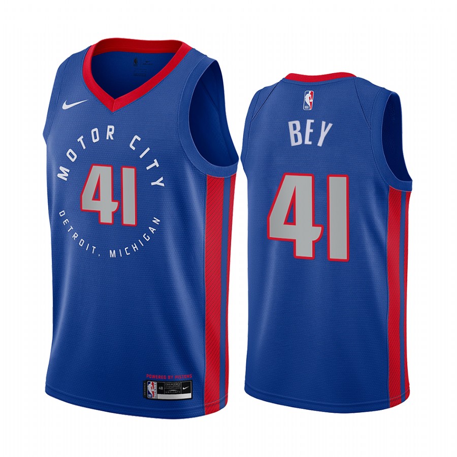 Nike Pistons #41 Saddiq Bey Blue NBA Swingman 2020-21 City Edition Jersey