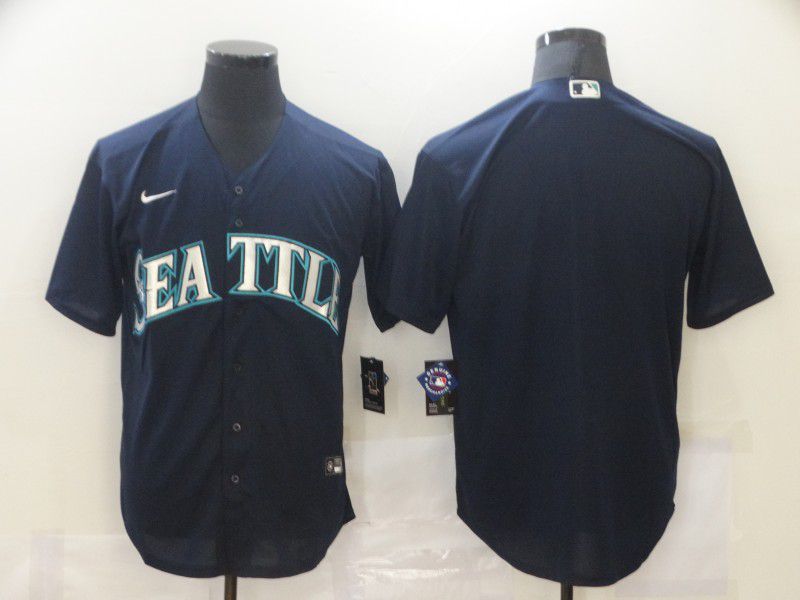 Men Seattle Mariners Blank Blue Game Nike MLB Jerseys